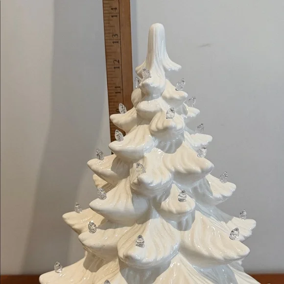 White Ceramic Light-Up Christmas Tree Holiday Decor - Picture 6 of 11
